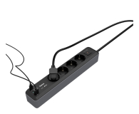 Hama Listwa zasilająca 4GN schuko, 1,4M, 2xUSB C/A, PD 65W - 1416381 - zdjęcie 4